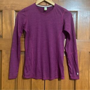 Smartwool Magenta Long Sleeve merino wool base layer Top women’s XS
